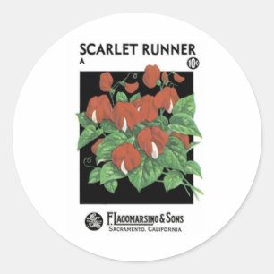 Scarlet Runner, F. Lagomarsino & Sons Classic Round Sticker