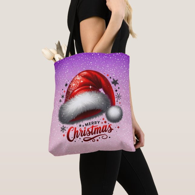 Scarlet Santa Hat Glow  Tote Bag (Close Up)