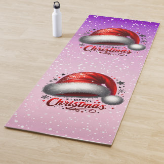 Scarlet Santa Hat Glow Yoga Mat