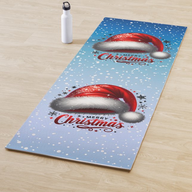 Scarlet Santa Hat Glow  Yoga Mat (In Situ)