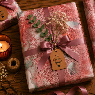 Scarlet Sediment Wrapping Paper Sheet