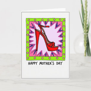 Scarlet Shoe Mothers Day Card