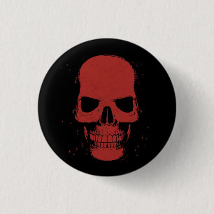 Scarlet Skull 3 Cm Round Badge