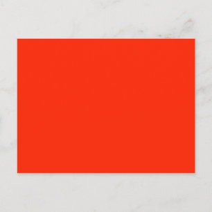 Scarlet Solid Colour Postcard