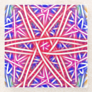 Scarlet Star Glass Coaster