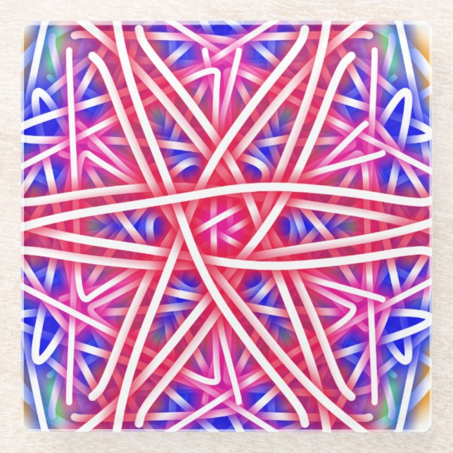 Scarlet Star Glass Coaster (Front)
