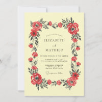 Scarlet Stately Floral Wedding