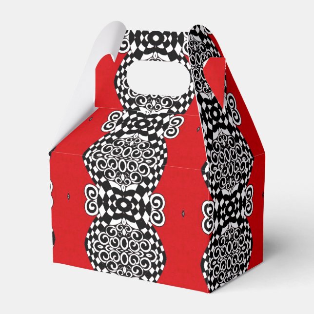 Scarlet Stripe Favour Box (Front Side)