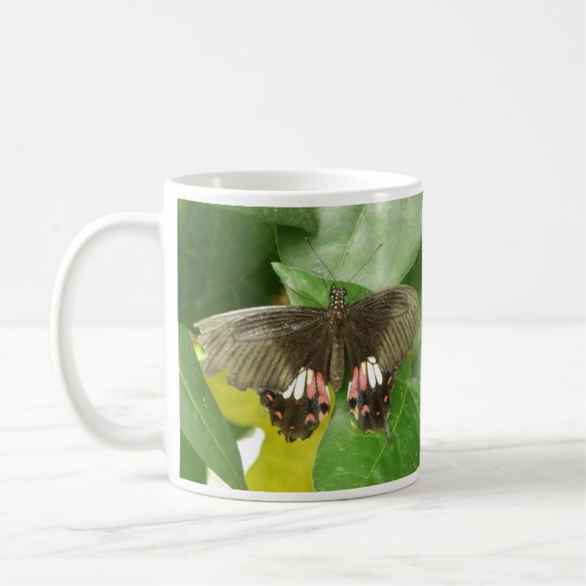 Scarlet Swallowtail Butterfly Mug (Left)