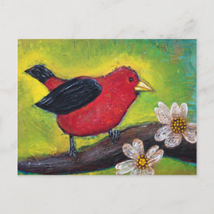 Scarlet Tanager Bird Postcard
