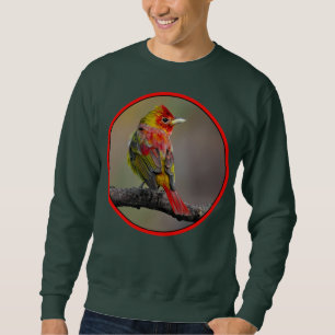 Scarlet Tanager Molting - Original Photograph Sweatshirt