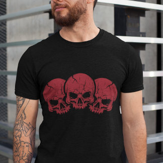 Scarlet Terror: Triple Skull Tri-Blend Shirt