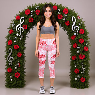 Scarlet Whispers Capri Leggings