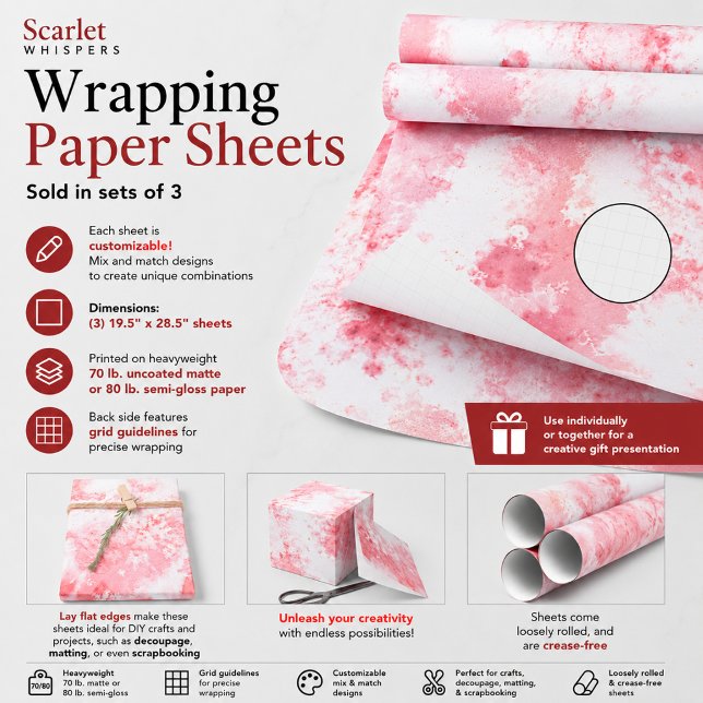 Scarlet Whispers Wrapping Paper Sheet (Creator Uploaded)