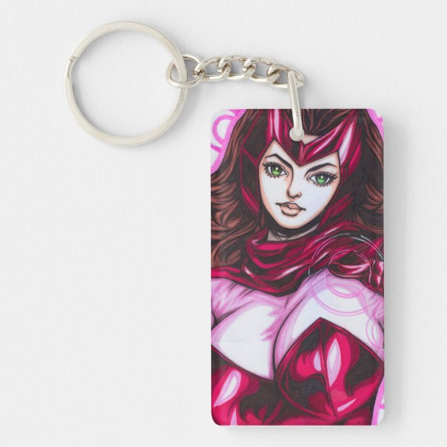 Scarlet Witch ~ Wanda Maximoff Key Ring (Front)