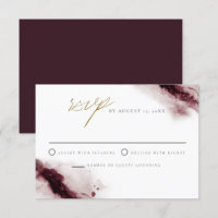 SCARLETT | Boho Burgundy and Gold RSVP Card
