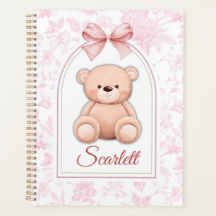 Scarlett   Custom Pink Teddy Bear Nursery Design  Planner