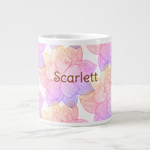 Scarlett Personalised Floral Name Latte Mug