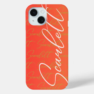 Scarlett Repeating Name Pattern iPhone 15 Case