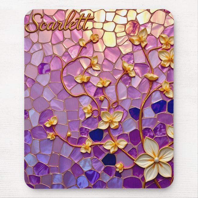 SCARLETT ~ Sweet Mauve Pattern ~ Mousepad (Front)