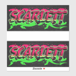 Scarlett Vorname Name Graffiti Aufkleber Sticker