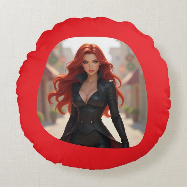 Scarlett Witch Round Pillow (Front)