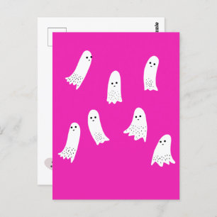 Scarry Halloween Ghosts Scandi Spooky Design Postcard