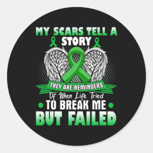Scars Tell A Story - Kidney Disease Awareness Classic Round Sticker