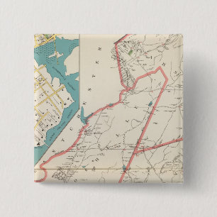 Scarsdale, New Rochelle, Mamaroneck towns 15 Cm Square Badge