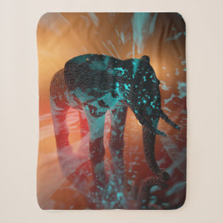 scary Abstract elephant Sherpa Blanket