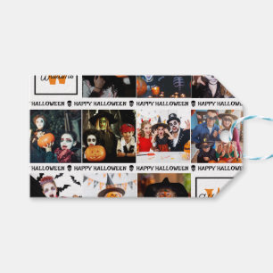 Scary Add Your Own Photo Monogram Happy Halloween Gift Tags