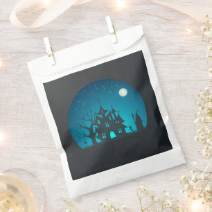 Scary and Fun Blue and Black Haunted House Favour Bags
