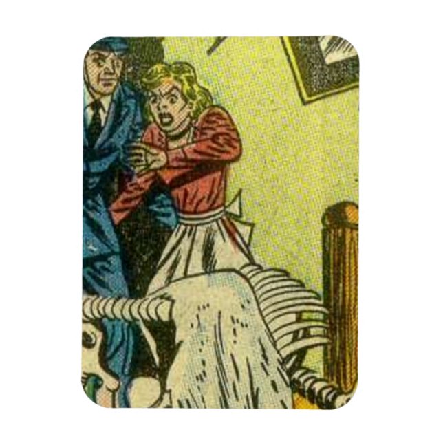 Scary and Vintage horror comics Magnet (Vertical)