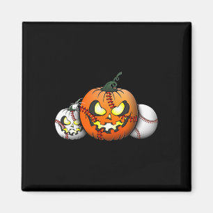 Scary Baseball Coach Teacher 2023 Pumpkin Hallowee Magnet