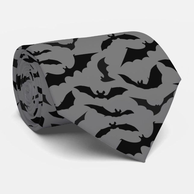 Scary Bats Tie (Rolled)