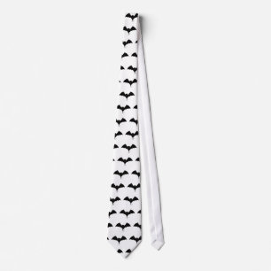 Scary Black Bat Tie