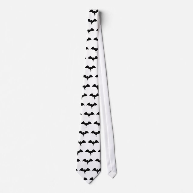 Scary Black Bat Tie (Front)