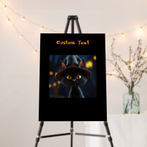 Scary Black Cat with intense Scarred Eyes Spooky