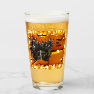 Scary Black Halloween Masque Glass