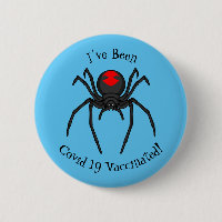 Scary black widow spider cartoon illustration