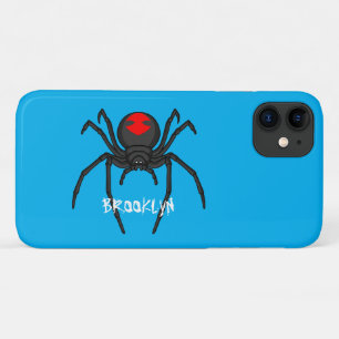 Scary black widow spider cartoon illustration Case-Mate iPhone case