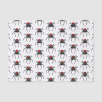 Scary black widow spider cartoon illustration