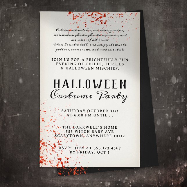 Scary Blood Splatter Halloween Party  Flyer (Creator Uploaded)