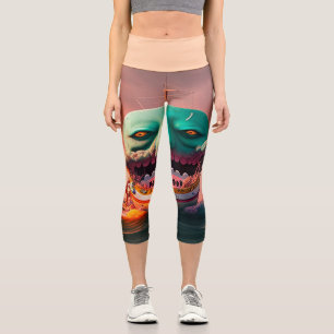 Scary boat capri leggings