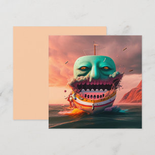 Scary boat card
