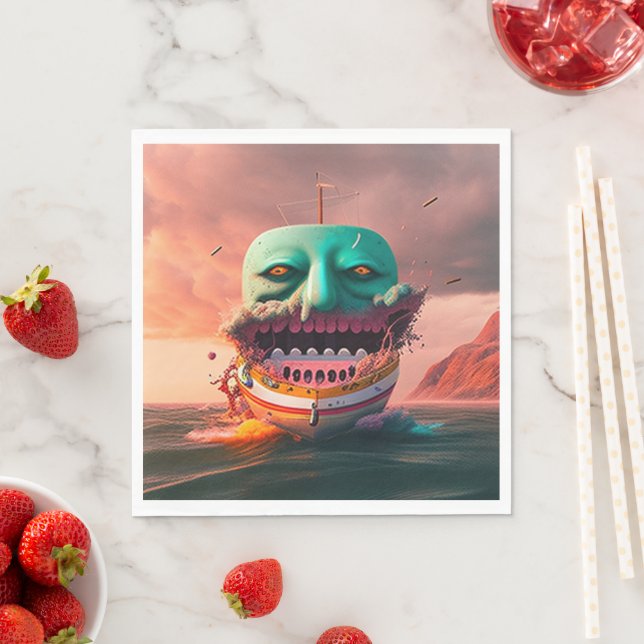 Scary boat napkin (Insitu)