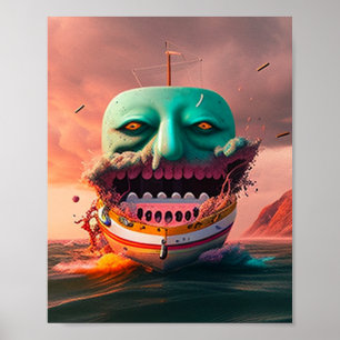 Scary boat poster