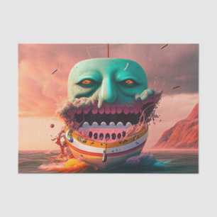 Scary boat tissue paper