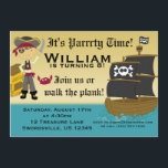 Scary Boy Pirate Birthday Party Invitation<br><div class="desc">Your child is sure to love giving out their invitations! This cute invitation is perfect for your themed party! Everyone will love receiving your unique invites. You won't find this in any stores! Thanks so much for looking!!! Please contact me with any questions: PartyPrints4U@gmail.com. Clip Art: Copyright © Jessica Weible...</div>