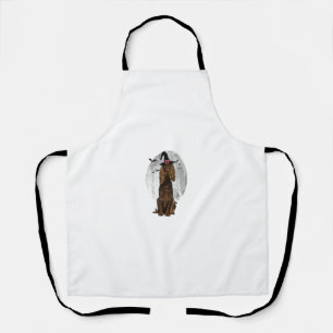 Scary Boykin Spaniel Dog Witch Hat Halloween Apron